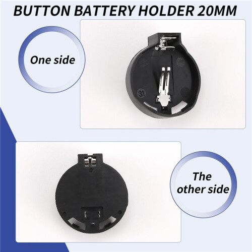3V CR2032 CR2025 button cell battery holder adapter black 20 pieces 2