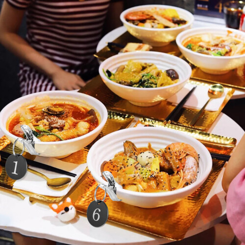 25Pièces Anneaux Numéros Rond Noir Pour Restaurant 2