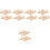 10Pièces Rangement Fil Couture Bois Khaki, Support Durable 3