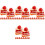 48Pièces Mini Dessert Factice Résine Rouge Décor Mini Maison 2