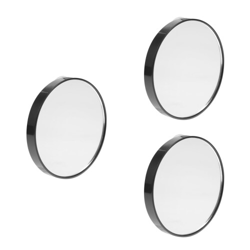 3Pièces Cosmétique Noir 5X Compact Rond Pour Voyage 2