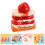 48Pièces Mini Dessert Factice Résine Rouge Décor Mini Maison 9