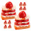 48Pièces Mini Dessert Factice Résine Rouge Décor Mini Maison 10
