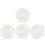 4Pièces Sous-Verres Verre Transparent Accessoires Design Épuré 3