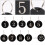 25Pièces Anneaux Numéros Rond Noir Pour Restaurant 8