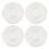 4Pièces Sous-Verres Verre Transparent Accessoires Design Épuré 4