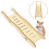 2Pièces Échelle En Bois Khaki Pour Hamster Petits Animaux 7