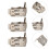 10Pièces Supports De Fixation Argenté Pour Stores En Bois 10