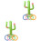 2Pièces Gonflables En PVC Vert Cactus Décor 2
