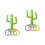 2Pièces Gonflables En PVC Vert Cactus Décor 3