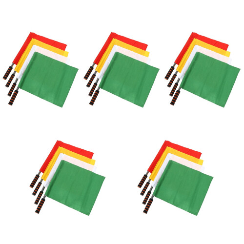 20Pièces Drapeaux Handheld Arbitre Sport Multicolores Résistants 1