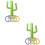 2Pièces Gonflables En PVC Vert Cactus Décor 5