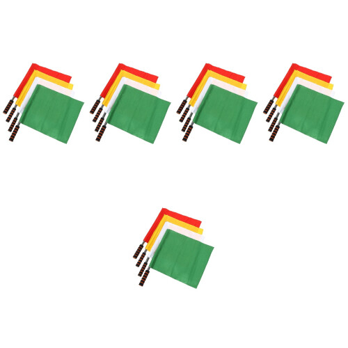 20Pièces Drapeaux Handheld Arbitre Sport Multicolores Résistants 2