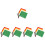 20Pièces Drapeaux Handheld Arbitre Sport Multicolores Résistants 4