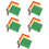 20Pièces Drapeaux Handheld Arbitre Sport Multicolores Résistants 6