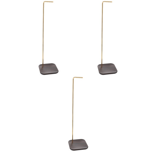 3Pièces Porte-Encens Compact En Métal Base Bois 1