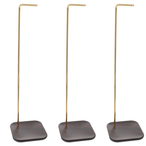 3Pièces Porte-Encens Compact En Métal Base Bois 2