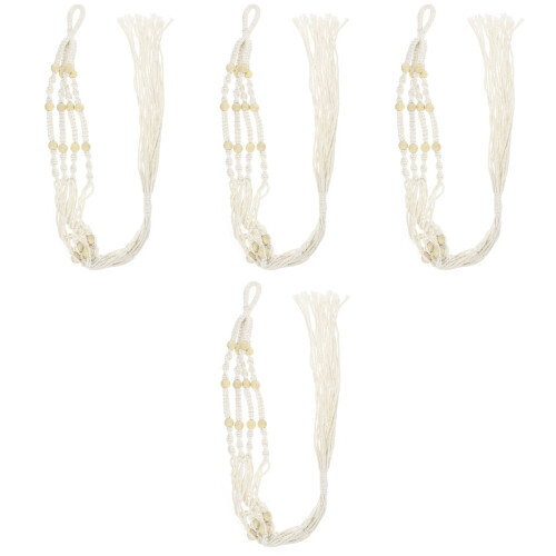 4Pièces Porte-Plantes Suspendu Macramé Design 2