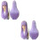 2Pièces Perruques Longues Raides Synthétiques Violet Pour 5