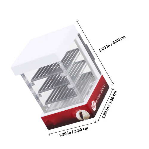 4Pièces Mini Vitrine Plastique Blanche Pour Boutique Miniature 1