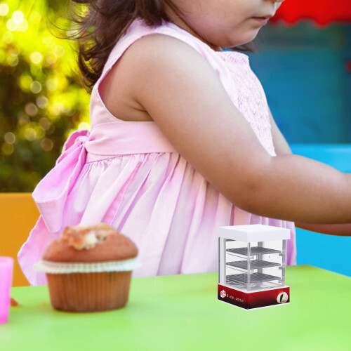 4Pièces Mini Vitrine Plastique Blanche Pour Boutique Miniature 2