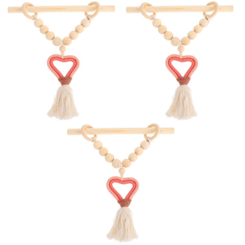 3Ensembles Accessoires Rideaux Pompon Rose Bois Design 2