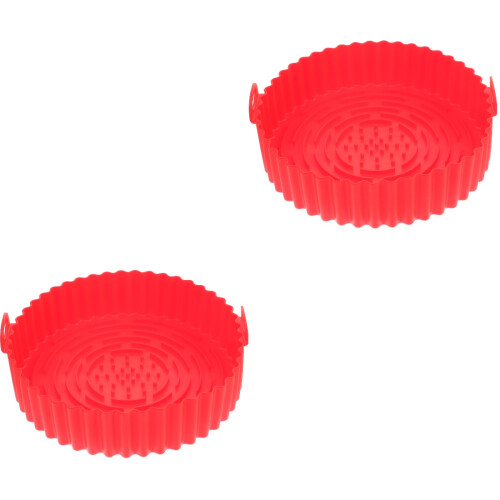 2Pièces Ensemble Silicone Rouge Accessoire Cuisson Friteuse 1