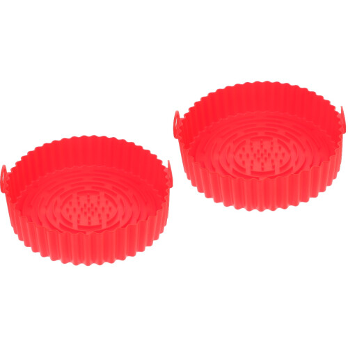 2Pièces Ensemble Silicone Rouge Accessoire Cuisson Friteuse 2