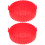 2Pièces Ensemble Silicone Rouge Accessoire Cuisson Friteuse 4