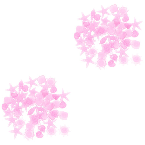 100Pièces Gravillons Résine Rose Pour Aquarium 2