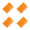 4Pièces Planner Hebdomadaire Orange Portable PU Pratique 4