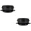 2Pièces Pot Soupe Céramique Noir Sanitaire Usage 6