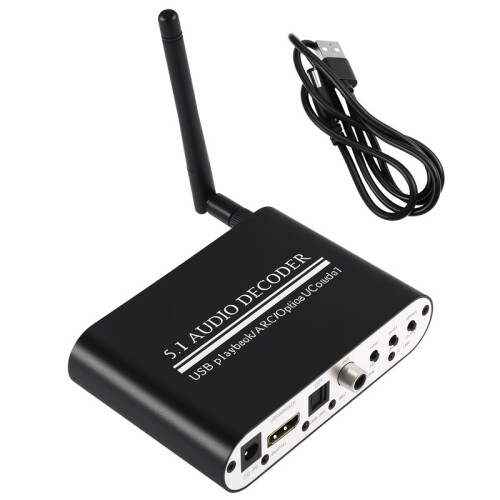 5.1 Audio Decoder 5.1-Channel with  Digital Optical/Coaxial Converter -Compatible