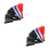 6Pièces Éventails Mains Multicolores Effet Illusion Pour Fête 3