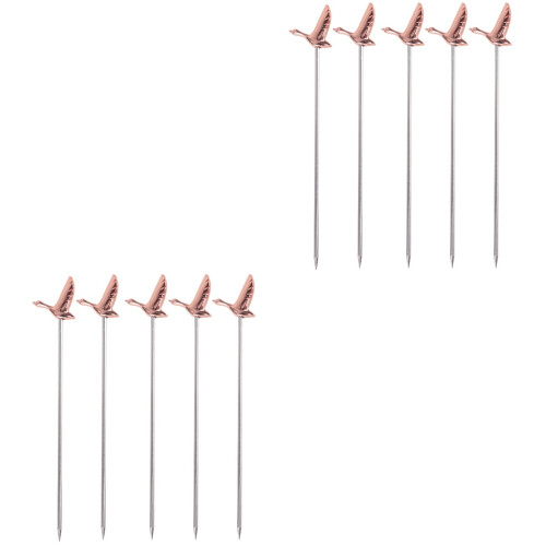 10Pièces Piques Réutilisables Rose Gold En Acier Inoxydable