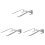 3Pièces Support Portable Alliage Argent À Surface Antidérapante Solide 1
