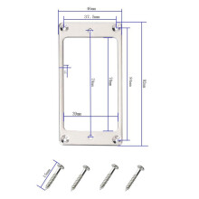 Metalowy PierśCień Pokrywy Przetwornika Humbucker Zamienna Ramka Kompatybilna z Gitarami Elektrycznymi z Mocowaniem do Gitary LP (Czarna)