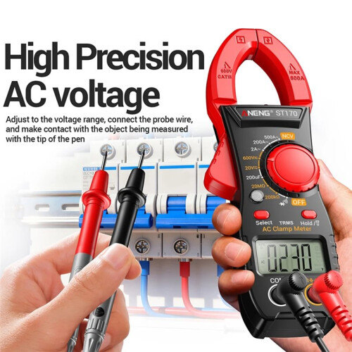 ANENG ST170 Professional Clamp Meter for Car Repair, AC/ Voltage, Capacitance Tester 2