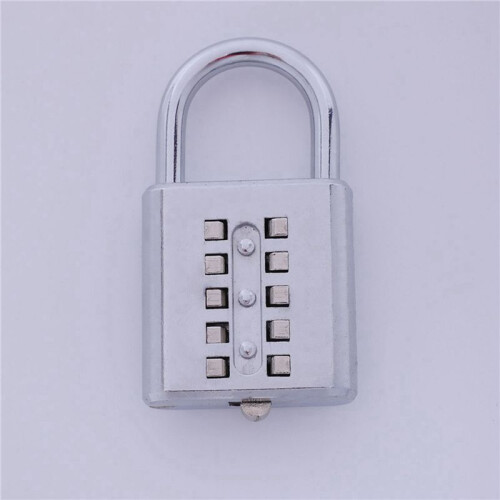 4X Anti-Theft Button Combination Padlock Digit Push Password Lock Zinc Alloy Security Lock 1