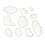 8Pcs/Set 10In Acrylic Template Ruler Set Memory Quilting Ruler for Sewing Template Patchwork A 1