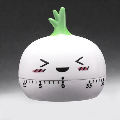 Rotary Tool Egg Cooker Timer Novelty Kitchen Timer Vegetable Animal Cooking Timer Digital Egg Timer Cupcake Timer White 2