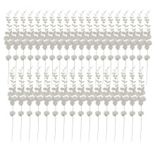 White Artificial Eucalyptus Stems,36Pcs Faux Eucalyptus Branches Leaves for Floral Arrangement Wedding Bouquet Decor