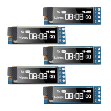 Module D'Affichage I2C 5 PièCes Module D'Affichage OLED I2C de 0,91 Pouce Pilote D'éCran I2C OLED 3.3V-5V (LumièRe Blanche)