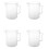 4X 1000ml Transparent Graduated Beaker with Handle 1