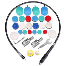 Detail Polisher Shaft, Car Foam Drill Polishing Pad Kit with 5/8Inch&M14 Thread, for Rotary Tool/Polishing Machine