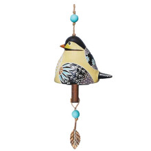 Bird Song Bell Garden Decoration,Hanging Rustic Wind Chime, Pendant Metal Tube Bell Door Bell Pendant E