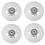 4-Pack Inline-Skate-Hjul Nybörjarbyteshjul med Lager 70 mm Vit 1