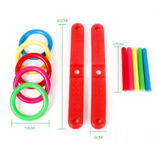 Ringkastningsspel Quoits Hoopla Set Quoits Pegs Rope Target Barn TräDgåRdsfest