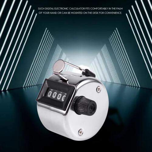 4 Digit Number Clicker  Hand Tally Click Counter Silver 2