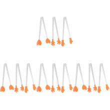 12Pièces Pinces Mini Silicone Orange Pour Aliments, Pain
